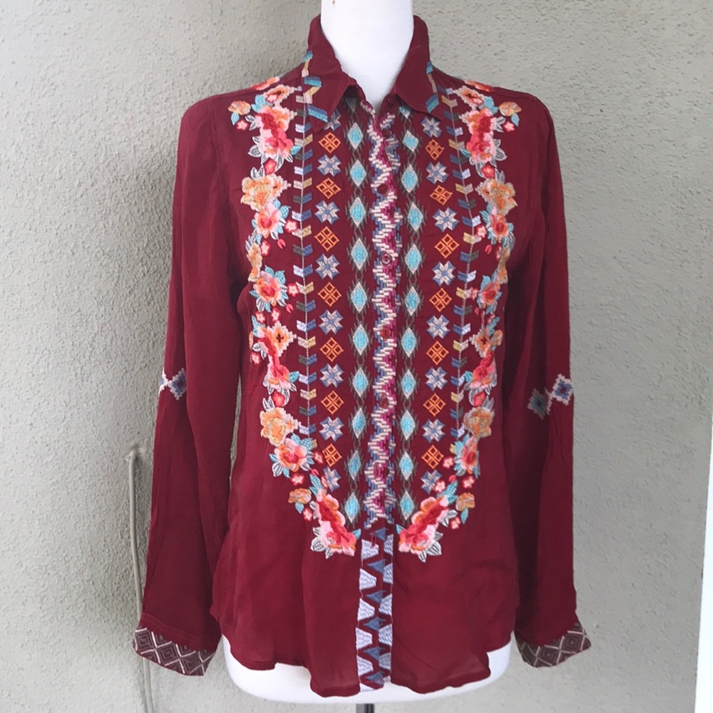 Johnny Was Clarissa Button-Down NWT